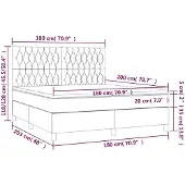 vidaXL Boxspring met matras fluweel donkergroen 180x200 cm
