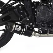 Arrow Thunder Aluminium Dark With Carbon End Cap Yamaha Mt-07 ´21-23 Gehomologeerde Uitlaatdemper
