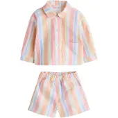 Next Set pastelblauw / pastelgroen / pasteloranje / offwhite