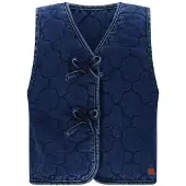 Nono gilet blauw Meisjes Katoen V-hals Effen - maat 104