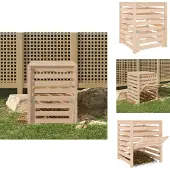 vidaXL Compostbak 63,5x63,5x77,5 cm massief grenenhout