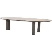 4SO Denia dining tuintafel 290x110xH75 cm met 3 poten printed ceramic terre