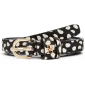 Tommy Hilfiger Riem 'ESSENTIAL EFFORTLESS' goud / zwart / wit