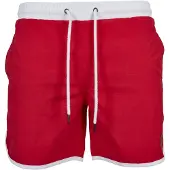 Urban Classics Zwemshorts vuurrood / wit