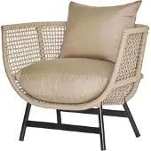 Jan Kurtz Suka fauteuil aluminium zwart/PPL incl. kussenset