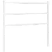vidaXL Vervangend hoofdbord 100 cm metaal wit