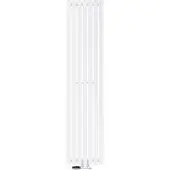 LuxeBath ECD Germany Design paneelradiator Stella middenaansluiting 370 x 1600 mm wit met aansluitset incl. thermostaat hoekwand, vlak, éénlaags, verticaal, radiator badkamer radiator badkamer verwarming