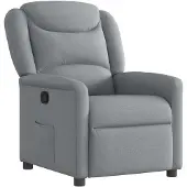 vidaXL Fauteuil verstelbaar stof lichtgrijs