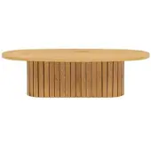 Oviala - Ovale salontafel van licht houtmelamine - Elena