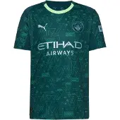 Puma Tricot 'MCFC 4th' lichtblauw / smaragd / appel / wit