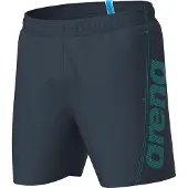 Arena Boardshorts 'Fundamentals Logo Boxer' donkergrijs / jade groen