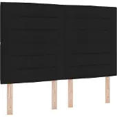 vidaXL Boxspring bed met matras met LED Zwart 140 x 190 cm Stof