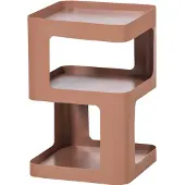 Woood Riv Bijzettafel/Nachtkastje - Metaal - Zalmroze - 54x35x35