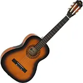 Gear4Music 3/4 Classical Guitar Sunburst by