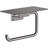 Hansgrohe AddStoris closetrolhouder met planchet Brushed Black Chrome
