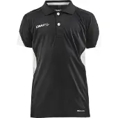 Craft Tennisshirt Kids Pro Control Impact Polo J Black White-Maat 146