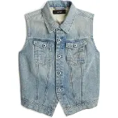 G-Star Bodywarmer 'Pitched Hem Slim Vest' blauw denim
