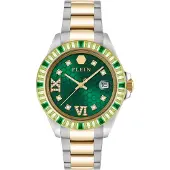 Philipp Plein Watches Analoog horloge 'Lady Empire' rose-goud / groen / zilver
