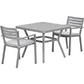 Garden Impressions Amarillo bistro tuinset 3-delig - Mina tuintafel 90x90 taupe