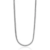 Zinzi 50cm zilveren slangen collier 1,5mm breed ZISL15