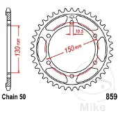 JT Sprockets 530 Jtr859.38 Steel Achtertandwiel