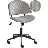 Beliani KIANA - Bureaustoel - Taupe - Corduroy