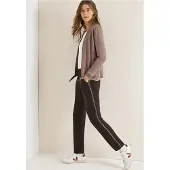 Cecil Dames Broek met banddetail - Bruin - XXL