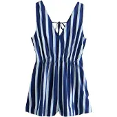 Next Jumpsuit blauw / wit