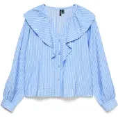 Vero Moda Blouse 'VMKAJA' lichtblauw / wit