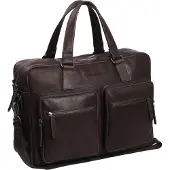 The Chesterfield Brand Wax Pull Up Koffer Leer 43 cm Laptop compartiment bruin