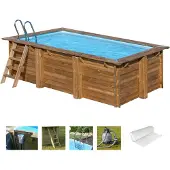Gre Opzetzwembad Loire Set Rechthoek Met Filterpomp 427x277x119cm