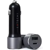 Satechi USB-C PD Dubbele Autolader 40W, Auto-adapter, Grijs