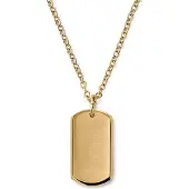 Lucleon Goudkleurige te graveren Ketting met ID-hanger