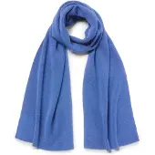 Falke Scarf Half-Cardigan Merino sneldrogend warm wol wintersjaal unisex blauw - maat ONESIZE