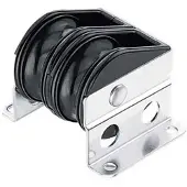 Harken Double Upright Big Bullet Lead Block Clutch Zwart