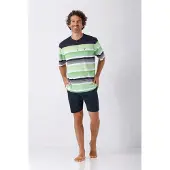 Hajo heren shortama groene strepen | Maat 62