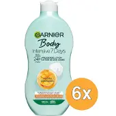 Garnier Body Intensive 7 Days Verzorgende Bodylotion met Mango-extract en Probiotica - voordeelverpakking - 6 x 400 ml Bodylotion & -creme