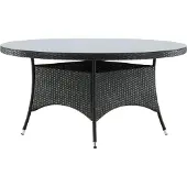 Ebuy24 Tuintafel Volta | glas zwart 150x150x74 cm tuintafels | NADUVI