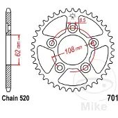 Jt Tandwiel achter R701,39