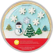 Wilton Koekjes Vormen Set - Bakvorm en 4x Koekjes Uitstekers - Kerst Sneeuwbol