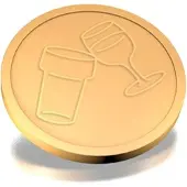 Combicraft Reliëfmunten bier en wijn beige - 250 stuks