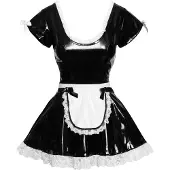 Black Level Vinyl Maid's Dress L