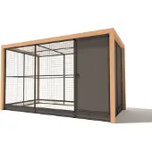 Glorenza Alfred - Kattenren met sluis - Aluminium - Antraciet - 224x190x202 cm