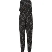 Urban Classics Jumpsuit zwart / wit