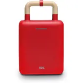 ADE 2-in-1 Croque & Wafelijzer rood wisselbare platen