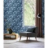 Rasch Delftsblauw bloemen vliesbehang 865004