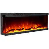 DIVINA FIRE Elektrische wandhaard, 3-zijdige inbouwhaard, BOSTON130 L127 x D20 x H44