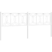 vidaXL Vervangend hoofdbord 193 cm metaal wit