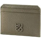 HUGO Leren Kaarthouder Nesh Cardcase Taupe