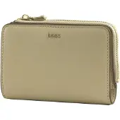 BOSS Leren portemonnee Numah New SM Wallet Light Beige